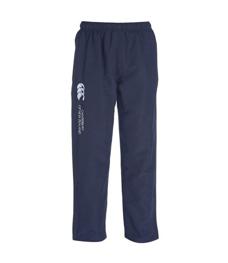 Mens open hem tracksuit bottoms navy Canterbury