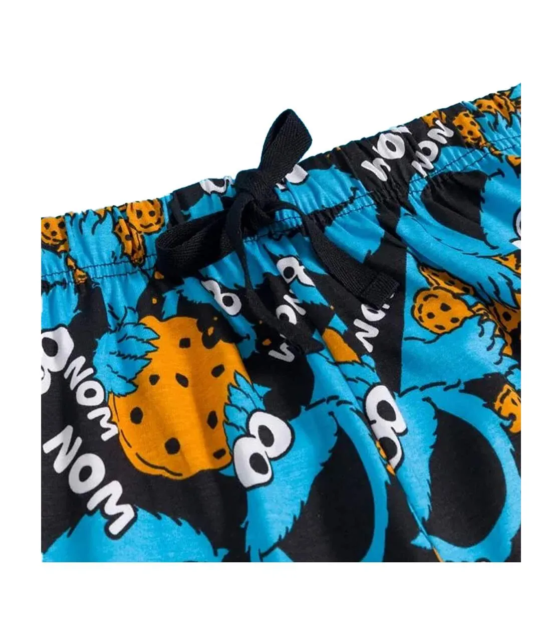 Mens All-over Print Cookie Monster Lounge Pants Blue Sesame Street-4