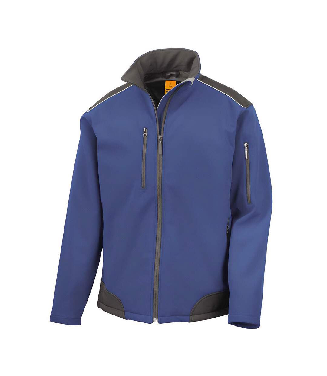 Mens work guard ripstop soft shell jacket royal blue/black Result-1