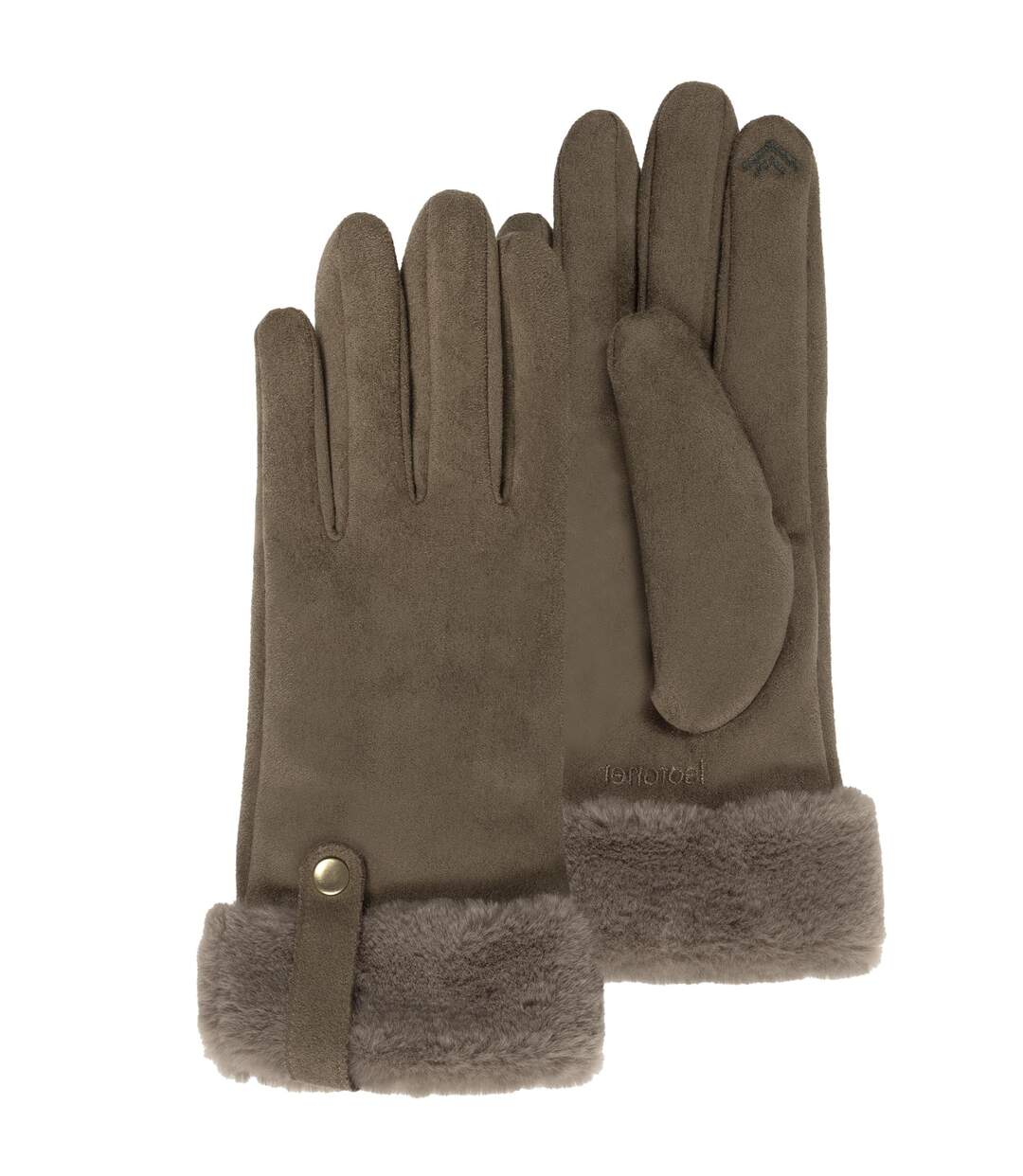 Isotoner Gants femme tactiles, doublés en imitation fourrure, taille unique