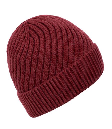 Womens/ladies twisted knitted beanie dark cherry Trespass