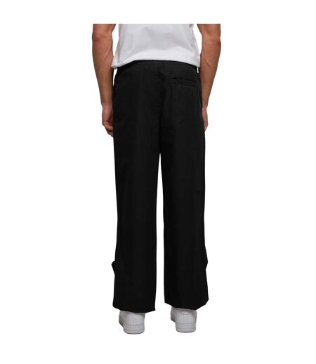 Mens Poplin Wide Trousers Black Urban Classics