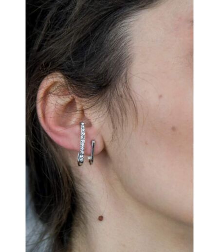 U Shape Ear Wrap Zircon Crawler Cuff Irregular Hook Ear Climber Earring