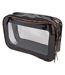 3 Piece Ladies Cosmetic Bag Set Leopard Print Makeup Toiletry Travel Bags-5
