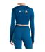 Womens/ladies pro long-sleeved training crop top poseidon Umbro-2
