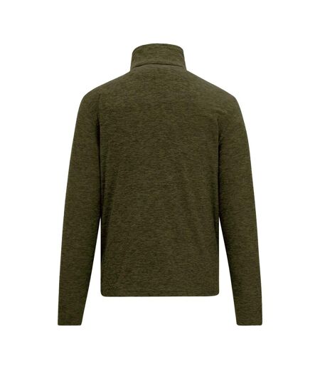 Mens Thompson Marl Half Zip Fleece Jacket Olive Night Regatta