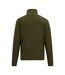 Mens Thompson Marl Half Zip Fleece Jacket Olive Night Regatta-3