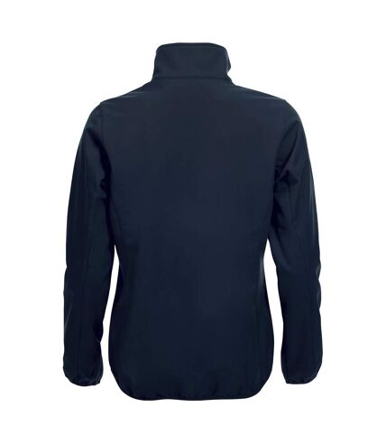 Womens/ladies basic soft shell jacket dark navy Clique