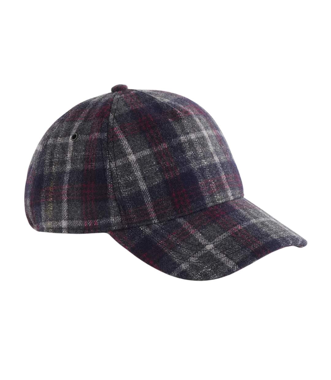 Casquette Motif/style À Carreaux Bleu Marine À Carreaux Beechfield-1