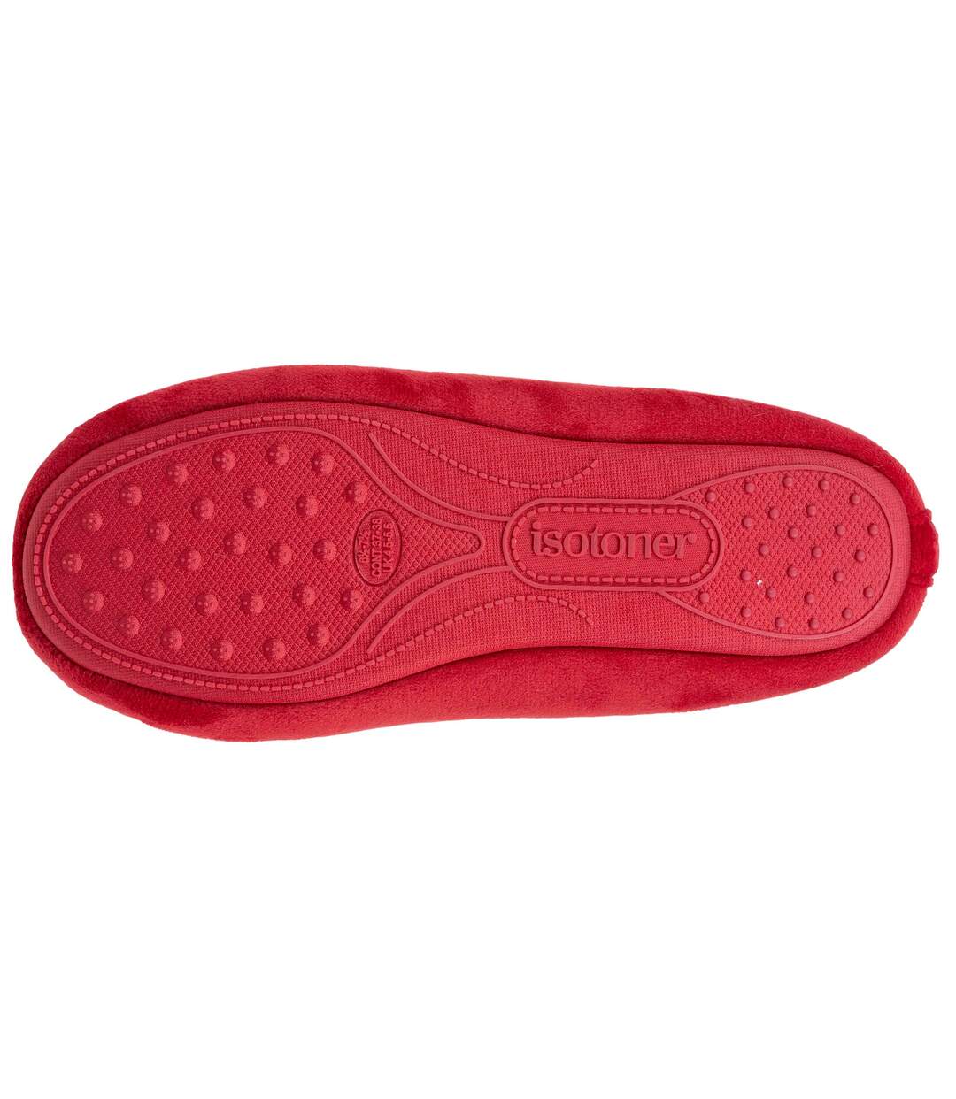 Isotoner Chaussons Ballerines femme microvelours semelle ultra souple mousse à mémoire forme-5