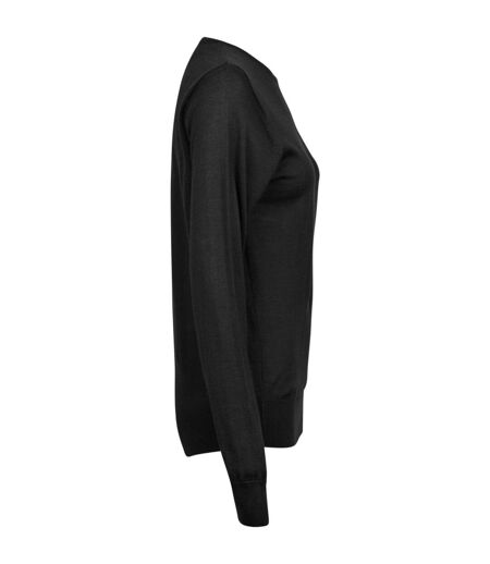 Tee Jays Womens/Ladies Crew Neck Sweatshirt (Black) - UTBC5105