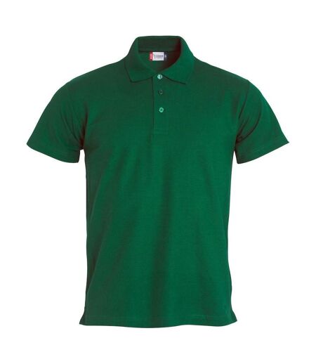 Polo Basic Homme Vert Bouteille Clique