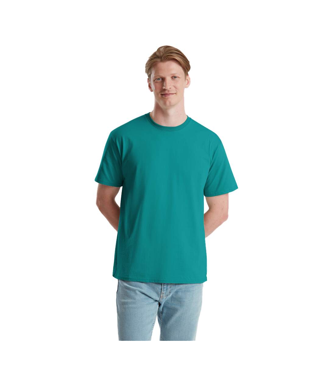 T-shirt Pure Adulte Bleu Sarcelle Fruit Of The Loom-4