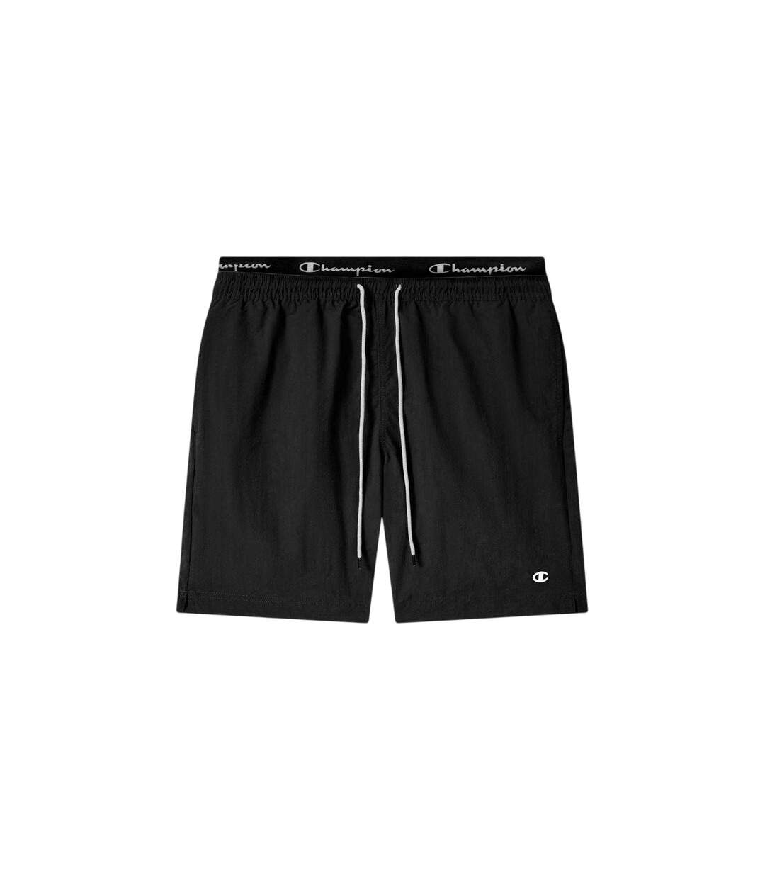 Short De Bain Motif/style Logo Brodé Homme Noir Champion-2