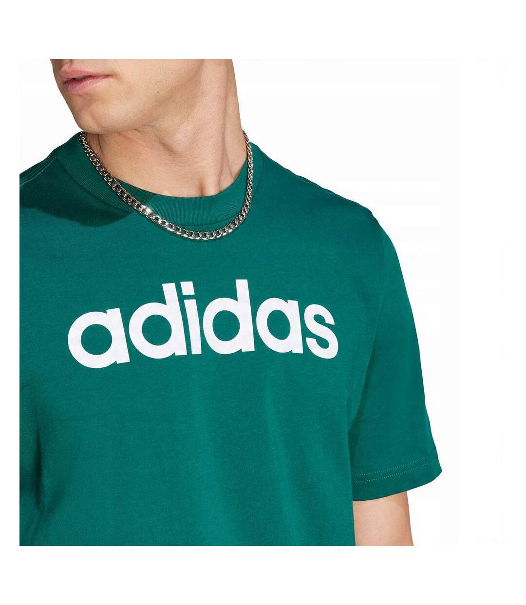 T-shirt Manches Courtes Lin Sj Homme Vert Adidas-3