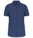 Chemise popeline manches courtes - Femme - K548 - bleu deep