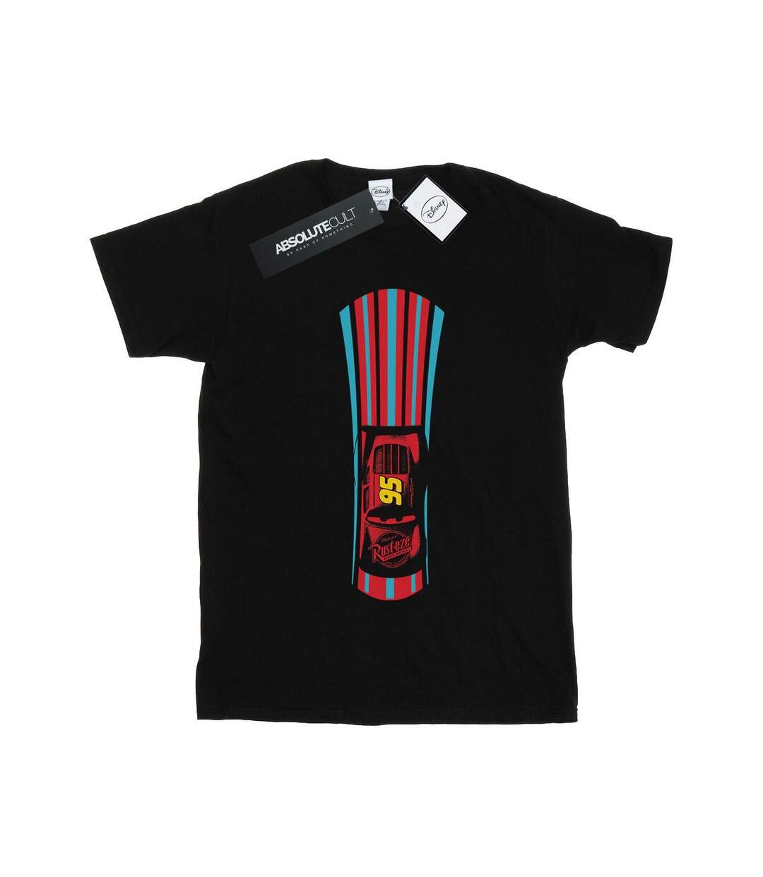 Disney - T-shirt CARS LIGHTNING MCQUEEN STRIPES - Femme (Noir) - UTBI16071-1