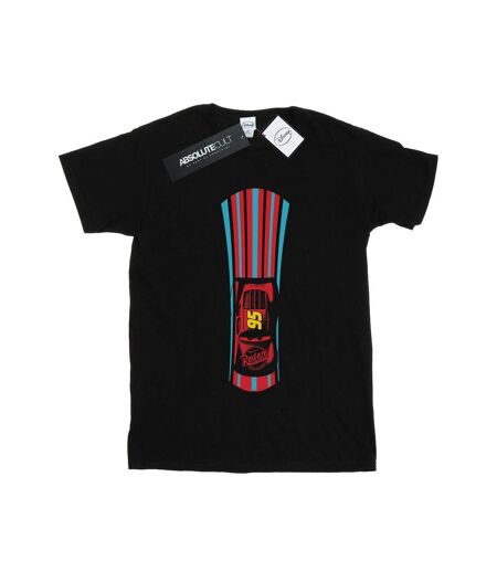 Disney - T-shirt CARS LIGHTNING MCQUEEN STRIPES - Femme (Noir) - UTBI16071