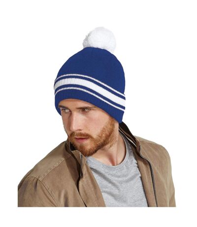 Beechfield Mens Stadium Beanie (Bright Royal/White) - UTRW6016