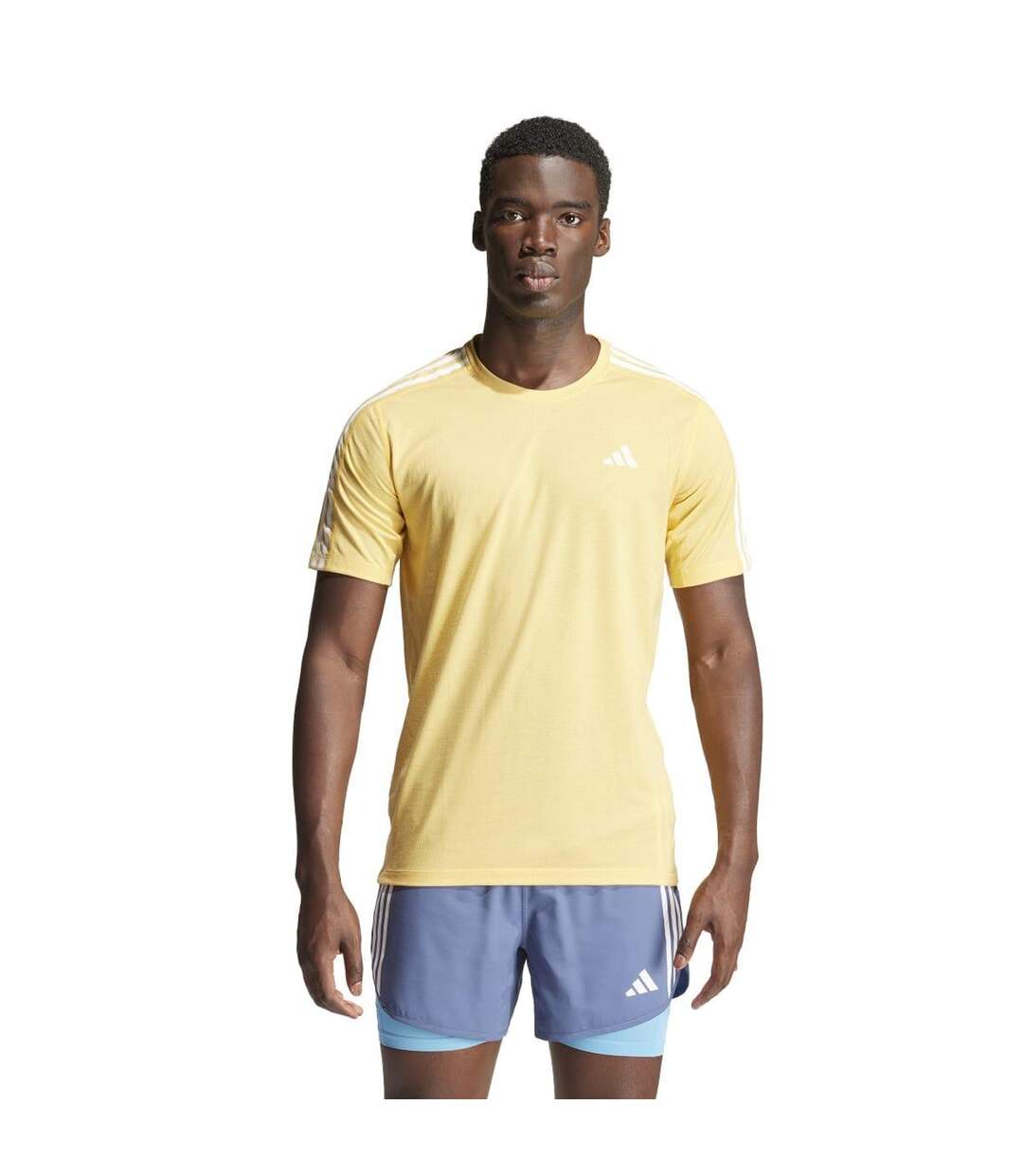Mens Own The Run Stripe T-shirt Semi Spark Adidas-4