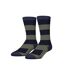 Lot de 6 paires de chaussettes de ville homme rayées modèle A Serge Blanco-4