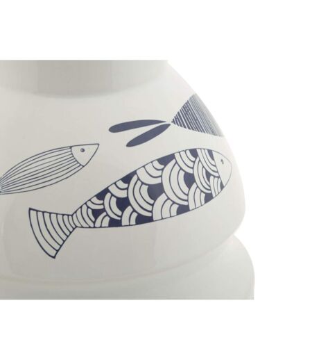 Vase Déco en Céramique Poissons 31cm Multicolore