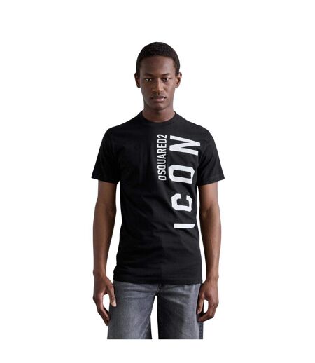 Unisex Adult Large Icon Relaxed Fit T-shirt Black White DSquared2