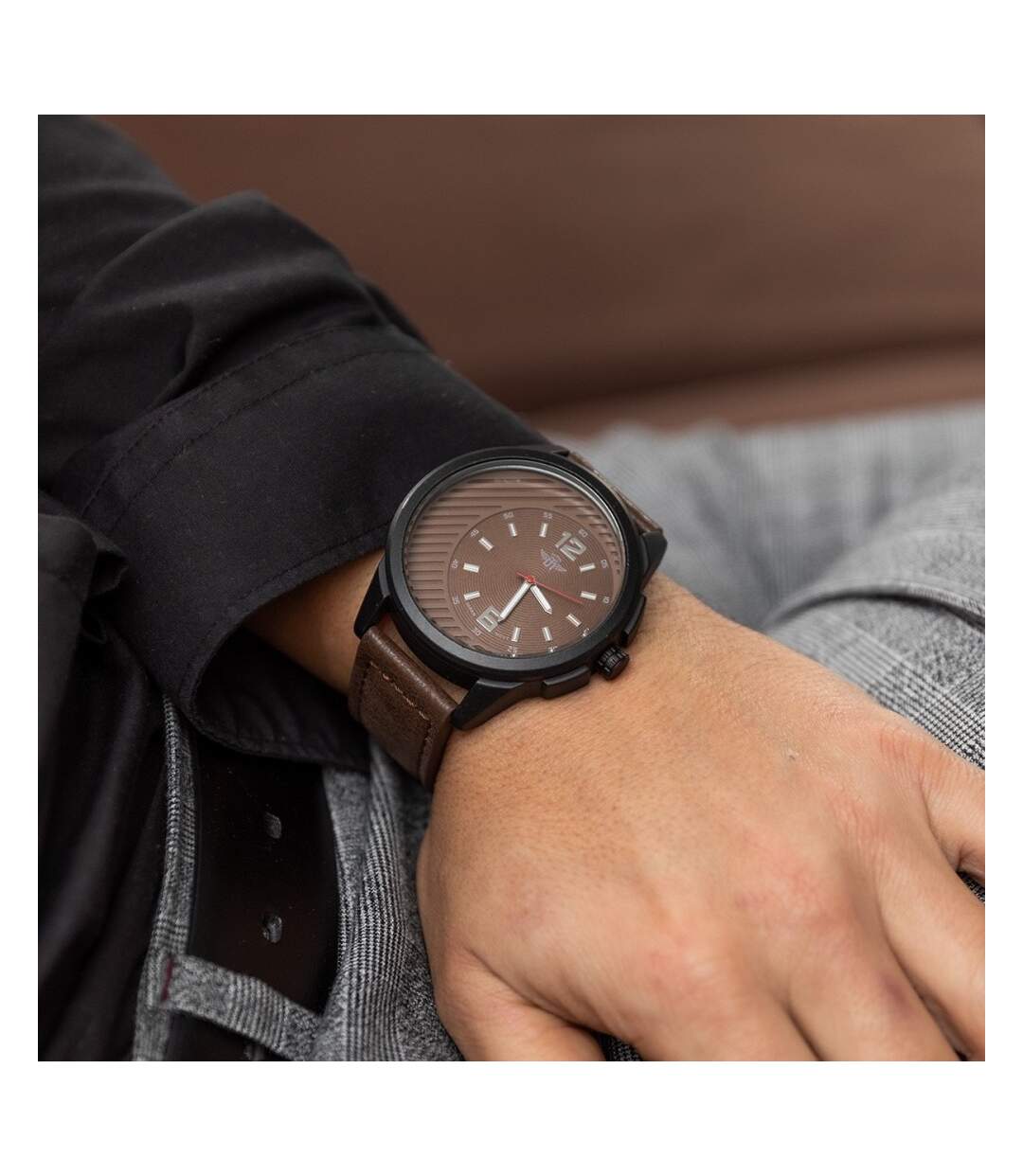 Montre Homme Marron M. JOHN