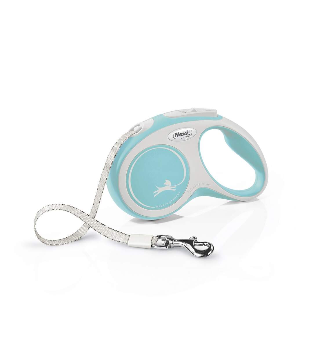 New comfort tape retractable dog lead 5m light blue Flexi-1