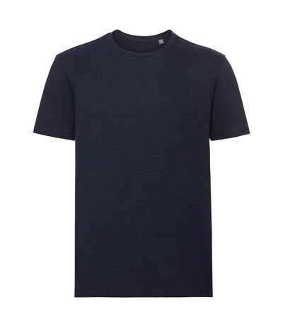 Mens pure organic short-sleeved t-shirt french navy Russell