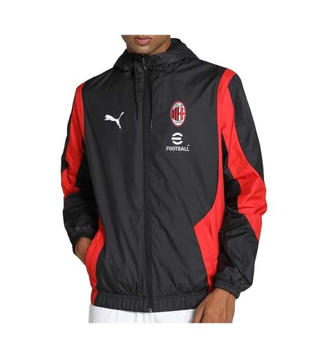 AC MILAN Veste D'avant Match Noir/Rouge Homme Puma 23/24 - L