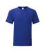 T-shirt Manches Courtes Iconic Homme Bleu Cobalt Fruit Of The Loom-1