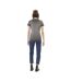 T-shirt femme uni flammé à col rond et print devant Fast Vondutch-5