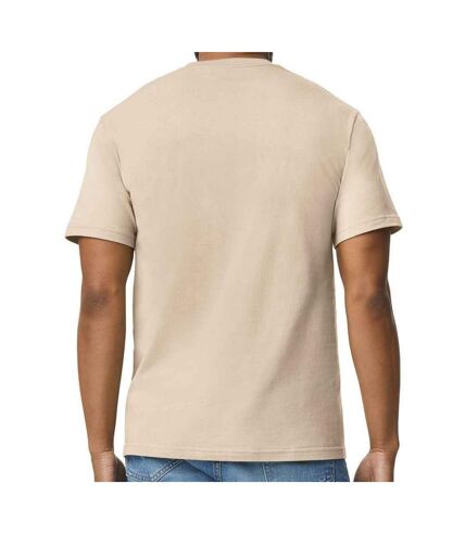 Mens cotton lightweight t-shirt sand Gildan