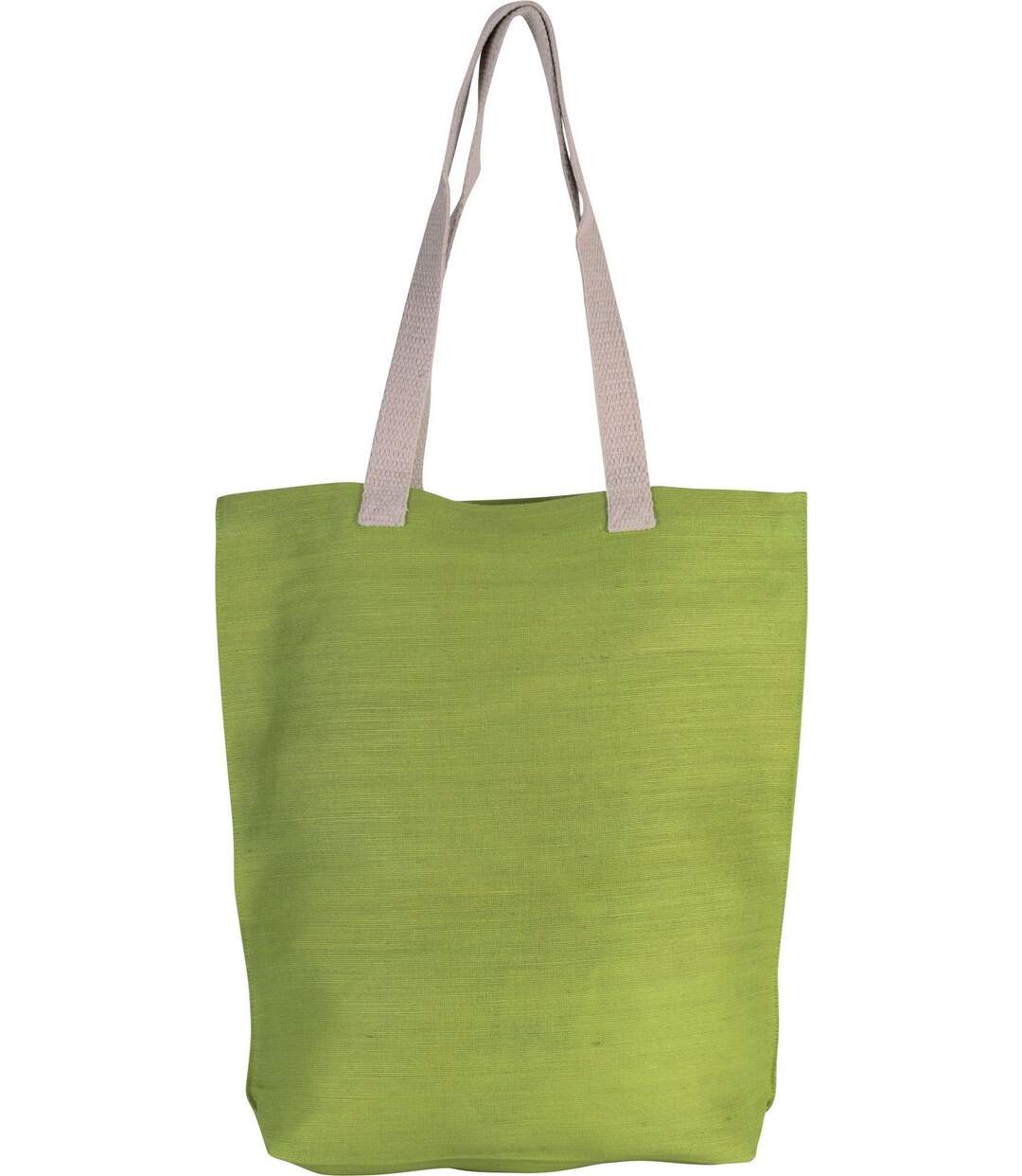 sac shopping en toile de jute - KI0229 - vert lime-2