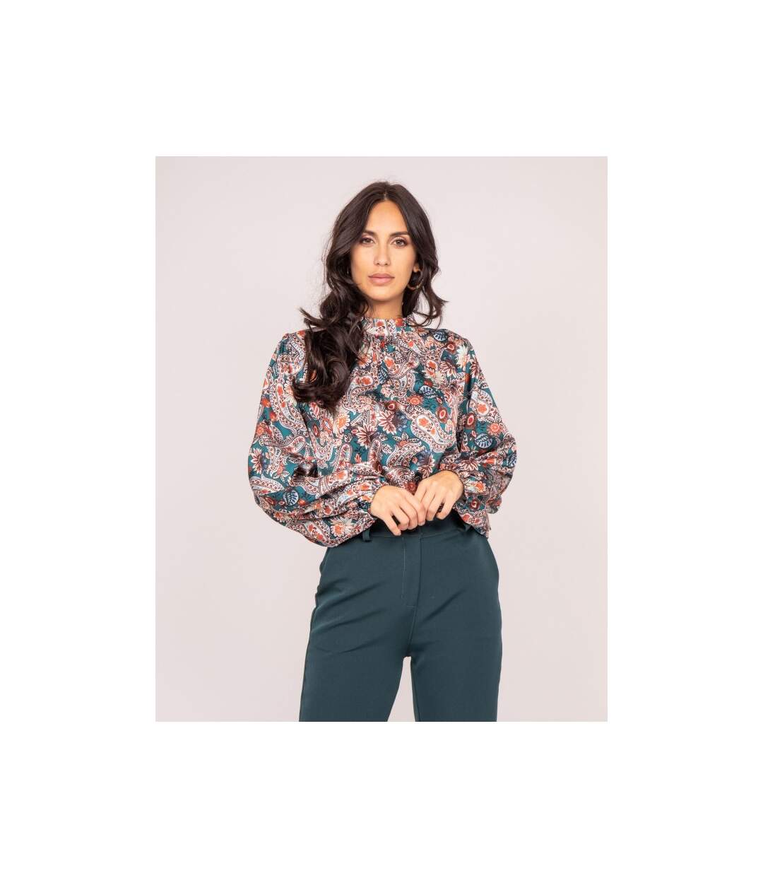 Blouse fluide motifs FABUS - Dona X Lisa-1