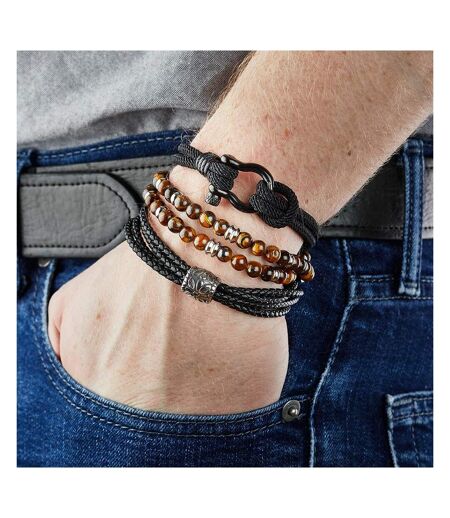 Bracelet double tour marron homme geographical norway 315055 - taille unique