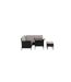 Salon d'Angle de Jardin Knock 145cm Noir & Gris-3