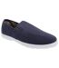 Scimitar Mens Twin Gusset Slip On Casual Textile Shoes (Navy Blue Denim) - UTDF611
