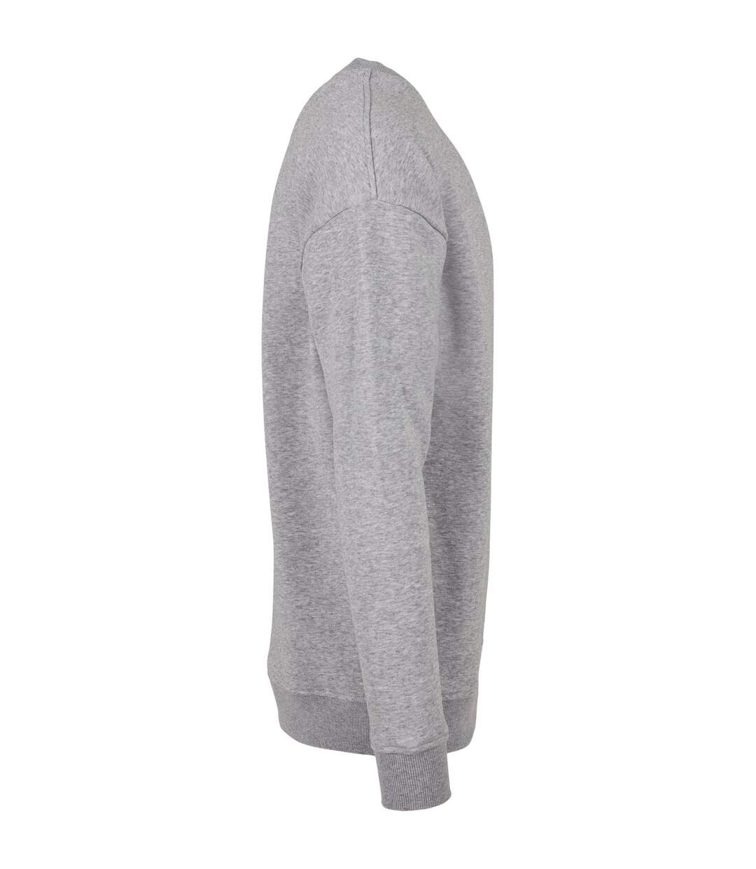 Mens Crew Neck Plain Sweatshirt Grey Build Your Brand-3