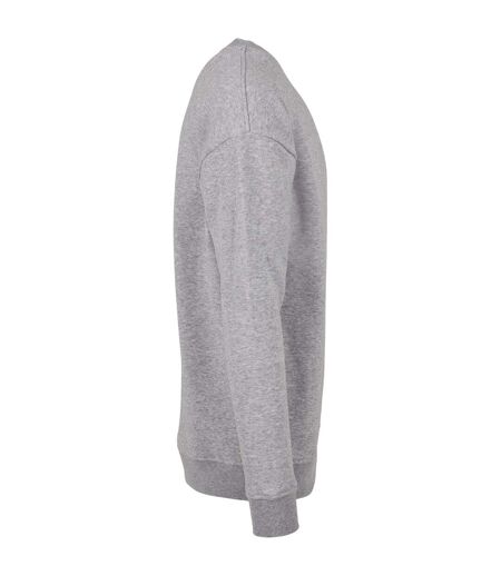 Mens Crew Neck Plain Sweatshirt Grey Build Your Brand