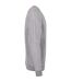 Mens Crew Neck Plain Sweatshirt Grey Build Your Brand-3