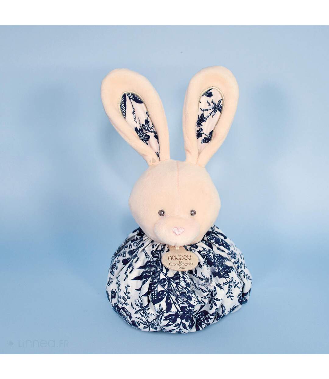 Doudou boule polyester collection LES PETITS FUTÉS Lapin blanc-2