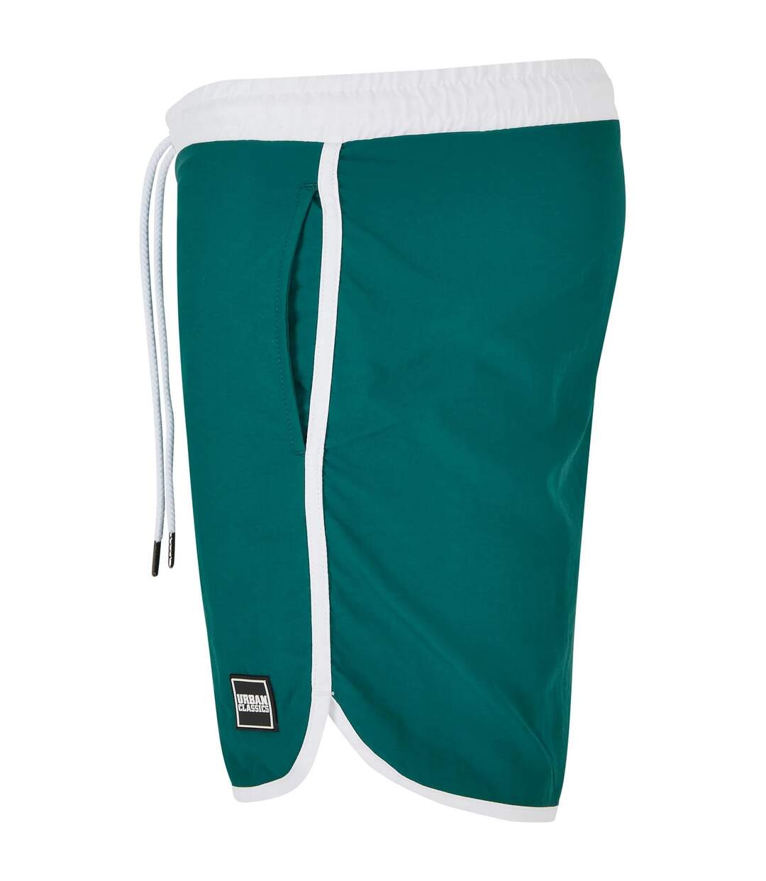 Short De Bain Motif/style Rétro Homme Blanc Vert Urban Classics-3