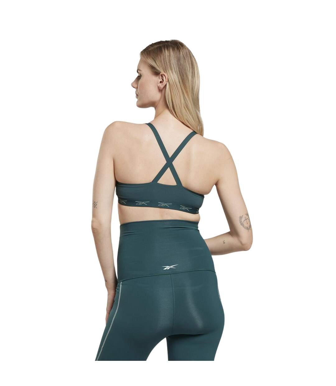 Brassière De Sport Femme Vert Sombre Reebok-3