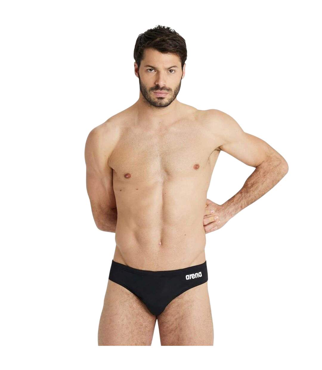 Slip De Bain Motif/style Logo Team Homme Noir Blanc Arena-3