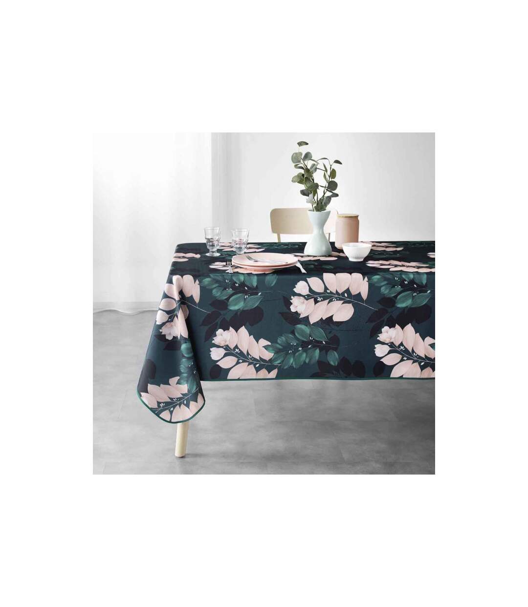 Nappe Imprimée Belline 150x240cm Émeraude-3