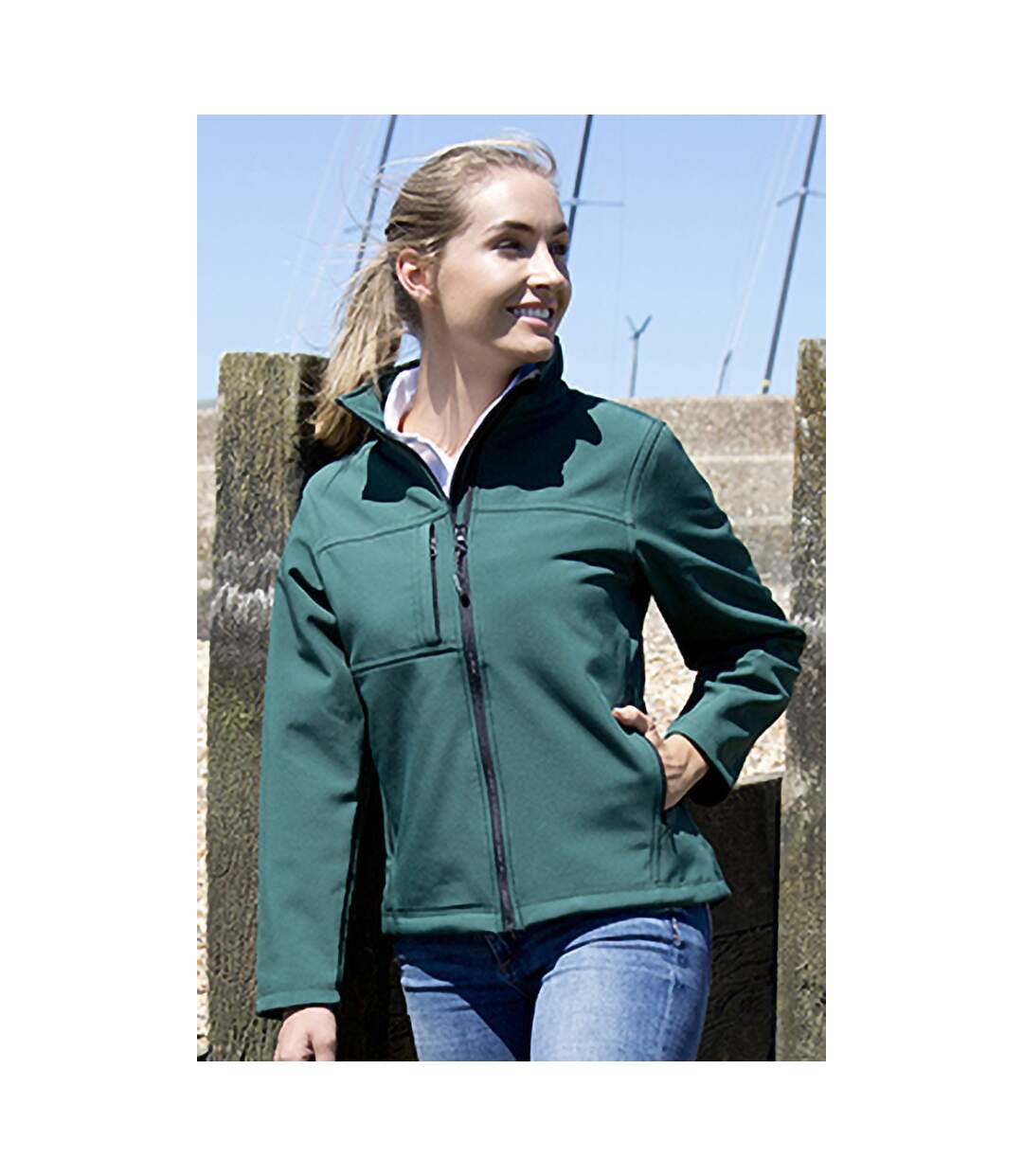 Veste softshell imperméable et respirante femme vert bouteille Result