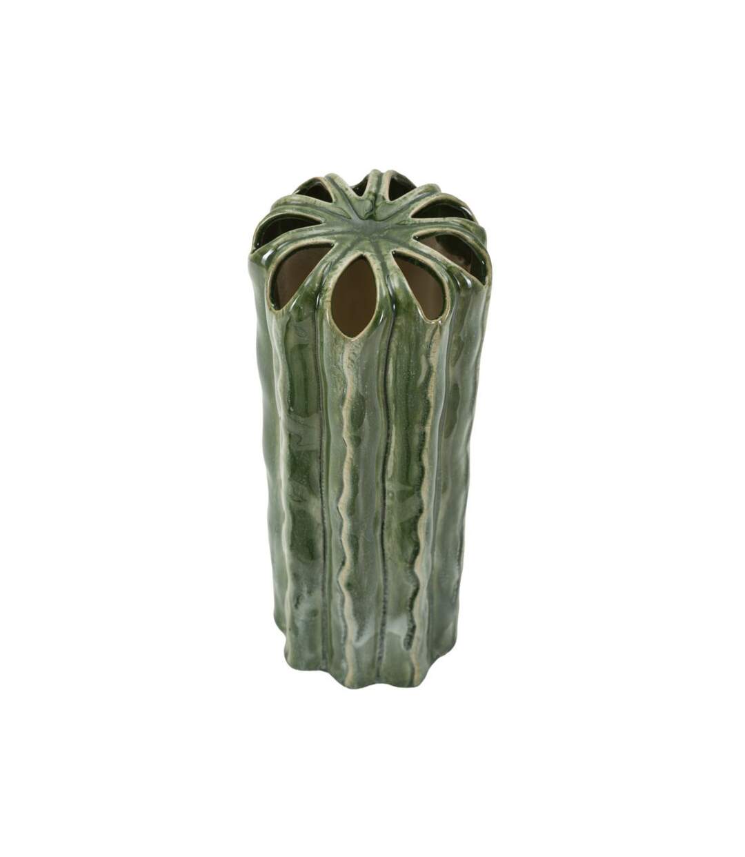 Vase en Céramique Cactus 31cm Vert-2