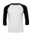 T-shirt adulte blanc / noir Bella + Canvas